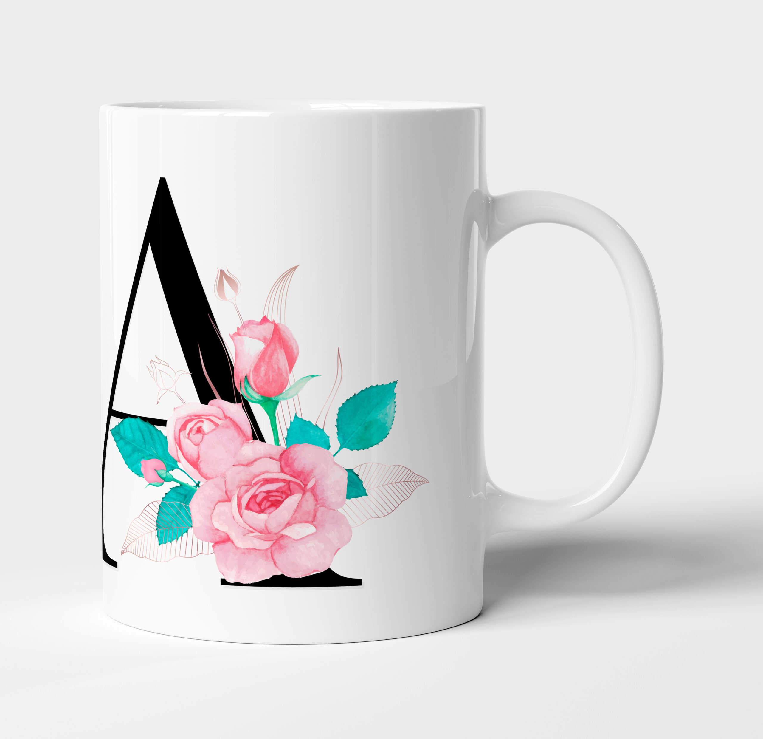Bonitas tazas de té con motivos florales